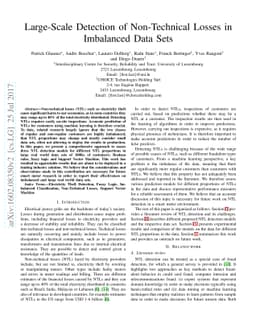 Large-Scale Detection of Non-Technical Losses in Imbalanced Data Sets