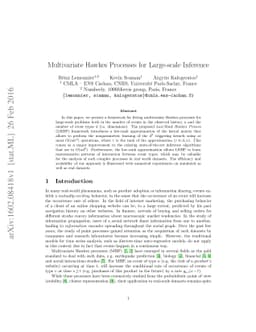 Multivariate Hawkes Processes for Large-scale Inference