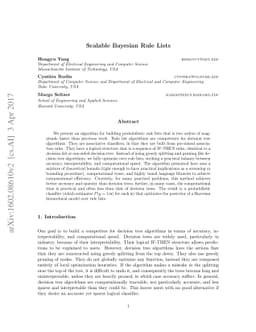 Scalable Bayesian Rule Lists
