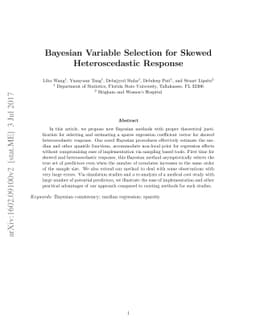 Bayesian Variable Selection for Skewed Heteroscedastic Response