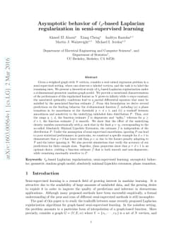 Asymptotic behavior of $\ell_p$-based Laplacian regularization in
  semi-supervised learning