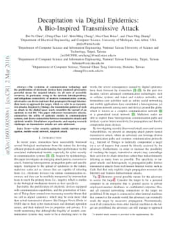 Decapitation via Digital Epidemics: A Bio-Inspired Transmissive Attack