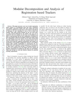 Modular Decomposition and Analysis of Registration based Trackers