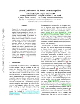 Neural Architectures for Named Entity Recognition