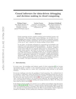 Causal inference for data-driven debugging and decision making in cloud
  computing
