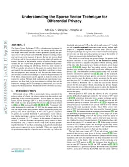 Understanding the Sparse Vector Technique for Differential Privacy