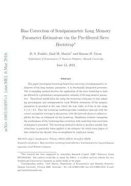 Bias Correction of Semiparametric Long Memory Parameter Estimators via
  the Pre-filtered Sieve Bootstrap