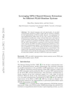 Leveraging MPI-3 Shared-Memory Extensions for Efficient PGAS Runtime
  Systems