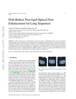 Drift Robust Non-rigid Optical Flow Enhancement for Long Sequences
