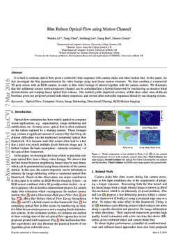 Blur Robust Optical Flow using Motion Channel