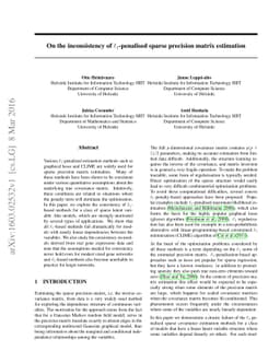 On the inconsistency of $\ell_1$-penalised sparse precision matrix
  estimation