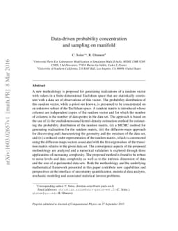 Data-driven probability concentration and sampling on manifold