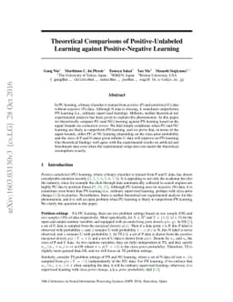 Theoretical Comparisons of Positive-Unlabeled Learning against
  Positive-Negative Learning