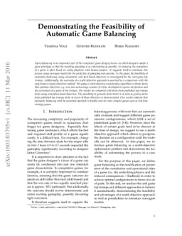 Demonstrating the Feasibility of Automatic Game Balancing