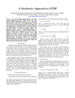 A Stochastic Approach to STDP