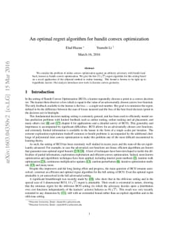 An optimal algorithm for bandit convex optimization