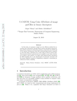 U-CATCH: Using Color ATtribute of image patCHes in binary descriptors