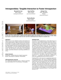 Introspectibles: Tangible Interaction to Foster Introspection