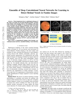 Ensemble of Deep Convolutional Neural Networks for Learning to Detect
  Retinal Vessels in Fundus Images
