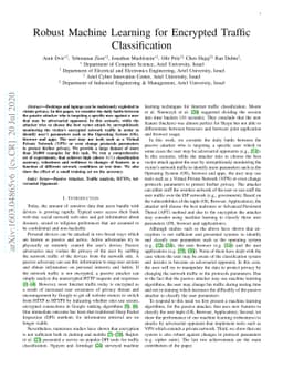 Robust Machine Learning for Encrypted Traffic Classification
