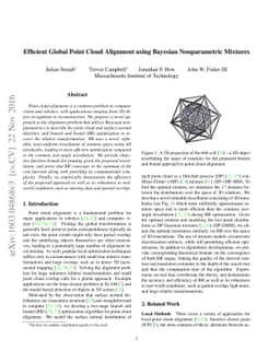 Efficient Global Point Cloud Alignment using Bayesian Nonparametric
  Mixtures