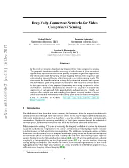 Deep Fully-Connected Networks for Video Compressive Sensing