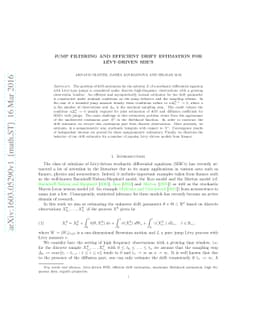 Jump filtering and efficient drift estimation for Lévy-driven SDE's