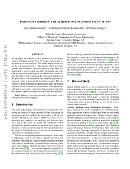 Persistent Homology of Attractors For Action Recognition