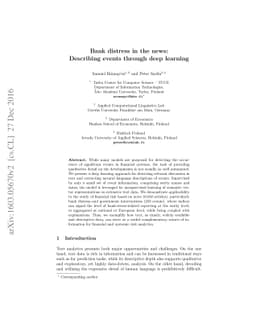 Bank distress in the news: Describing events through deep learning
