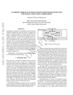 A pairwise approach to simultaneous onset/offset detection for singing
  voice using correntropy