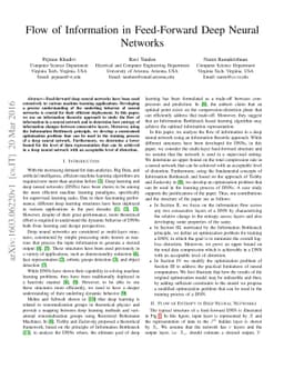 Flow of Information in Feed-Forward Deep Neural Networks