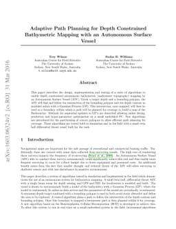 Adaptive Path Planning for Depth Constrained Bathymetric Mapping with an
  Autonomous Surface Vessel