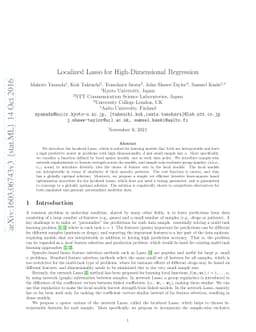 Localized Lasso for High-Dimensional Regression