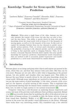 Knowledge Transfer for Scene-specific Motion Prediction