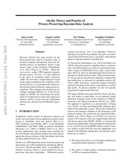 On the Theory and Practice of Privacy-Preserving Bayesian Data Analysis