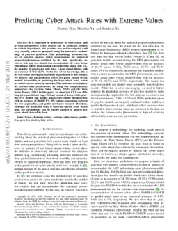 Predicting Cyber Attack Rates with Extreme Values