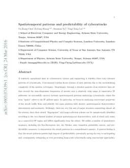 Spatiotemporal patterns and predictability of cyberattacks