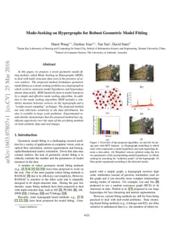 Mode-Seeking on Hypergraphs for Robust Geometric Model Fitting