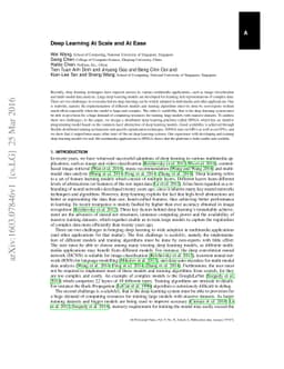 Deep Learning At Scale and At Ease