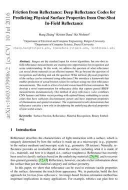 Friction from Reflectance: Deep Reflectance Codes for Predicting
  Physical Surface Properties from One-Shot In-Field Reflectance