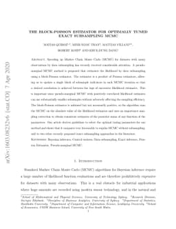 The block-Poisson estimator for optimally tuned exact subsampling MCMC