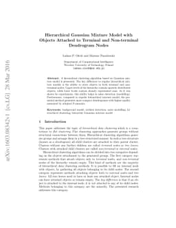Hierarchical Gaussian Mixture Model with Objects Attached to Terminal
  and Non-terminal Dendrogram Nodes