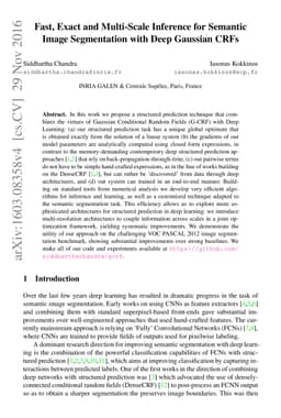 Fast, Exact and Multi-Scale Inference for Semantic Image Segmentation
  with Deep Gaussian CRFs