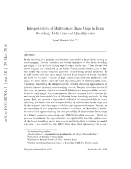 Interpretability of Multivariate Brain Maps in Brain Decoding:
  Definition and Quantification