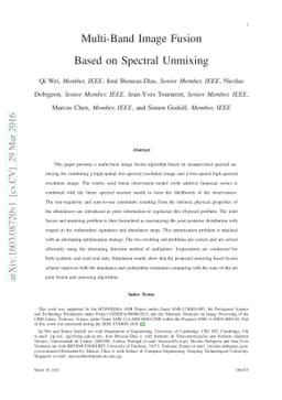 Multi-Band Image Fusion Based on Spectral Unmixing