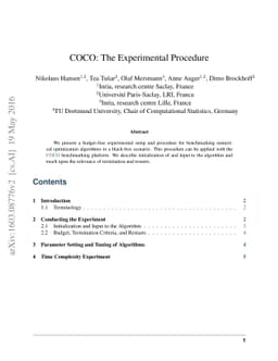 COCO: The Experimental Procedure