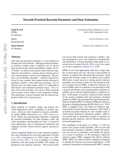 Towards Practical Bayesian Parameter and State Estimation