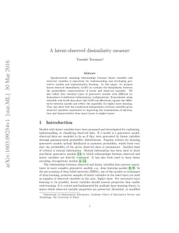 A latent-observed dissimilarity measure