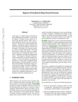 Degrees of Freedom in Deep Neural Networks