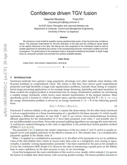 Confidence driven TGV fusion